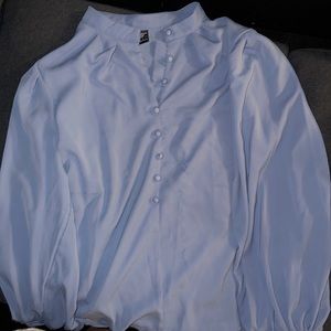 Light blue top